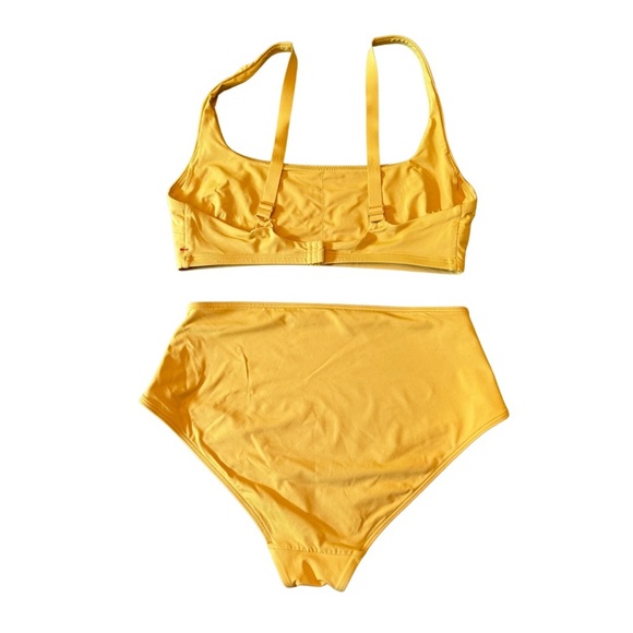 Everlane ReNew Square Neck Bikini Set | Mustard Yellow | Size Small - Picture 9 of 14